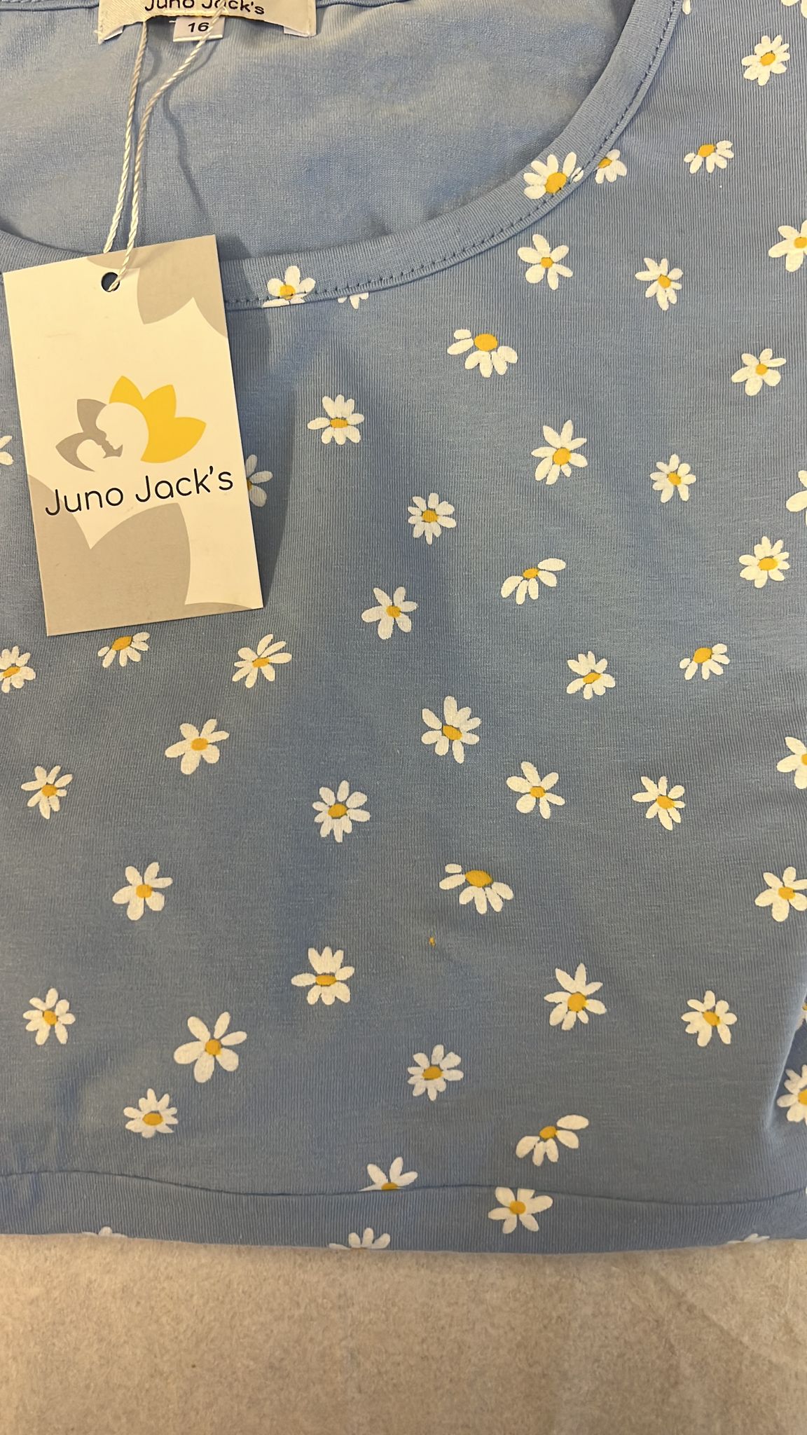 The Daisy Mumma Tee Cornflower Blue 16