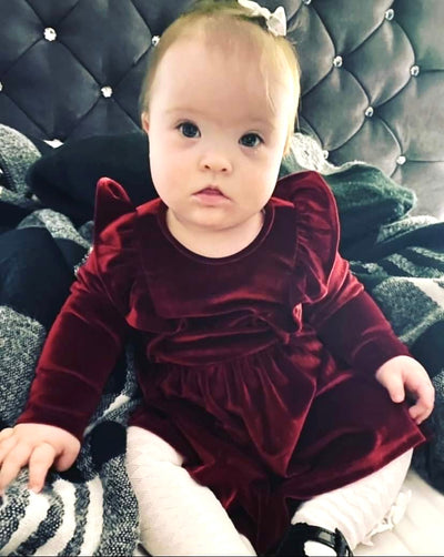 The Verity Baby/Child Twinning Dress in Velvet